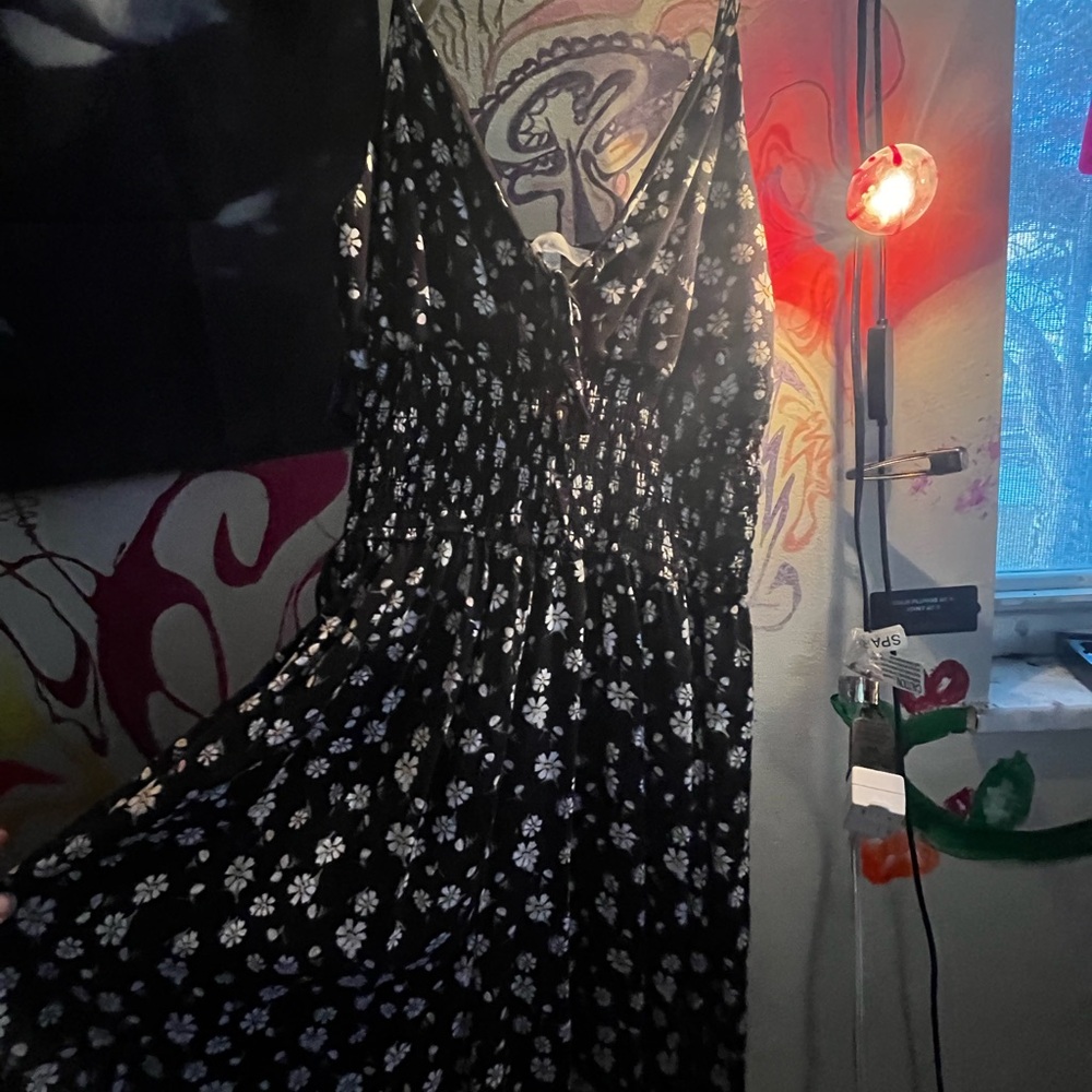 Ultra Flirt Black and White Floral romper